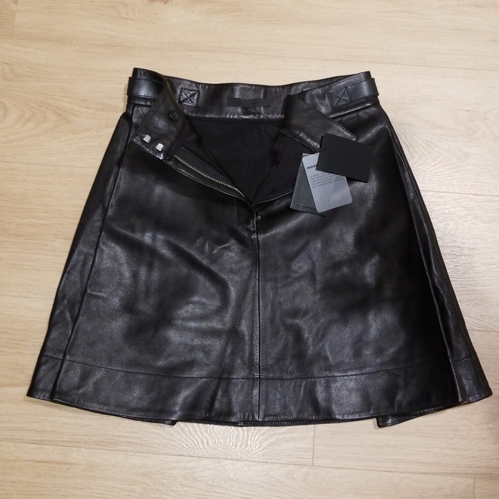 Alexander Wang Black Leather skirt